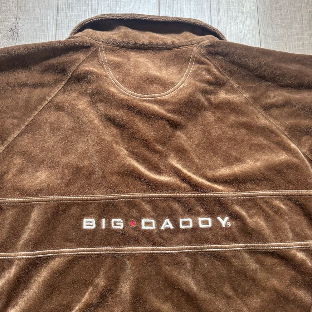 Big Daddy Men’s 3XL Y2K Sport Legendary Clothing Velour Track Suit Brown Jacket